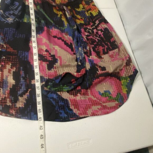 Anthropologie Astrid Needlepoint Mini Dress Navy Black Floral Cottagecore Size M - Picture 14 of 16